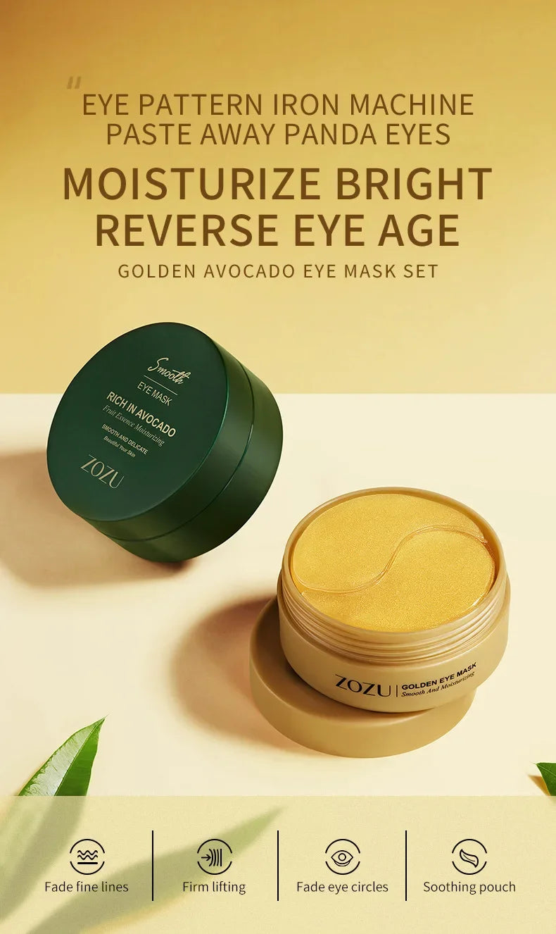 120pcs Avocado Collagen Eye Masks – Anti-Dark Circle & Anti-Wrinkle Patches