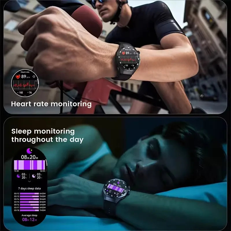 GUHUAVMI GT5 Pro Smartwatch – HD AMOLED GPS Heart Rate Tracker