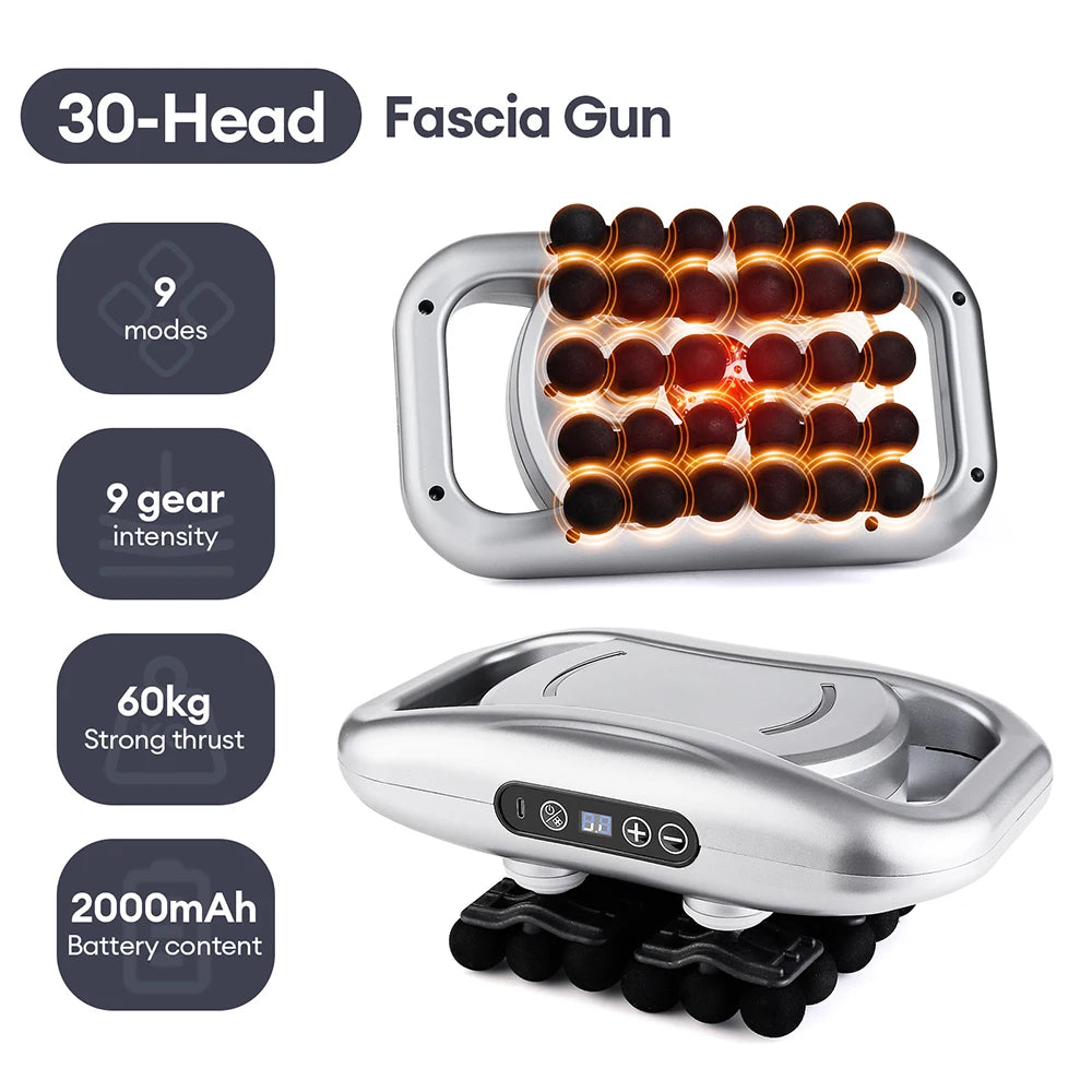 42-Head Fascia Massage Gun – High-Frequency Muscle Massager