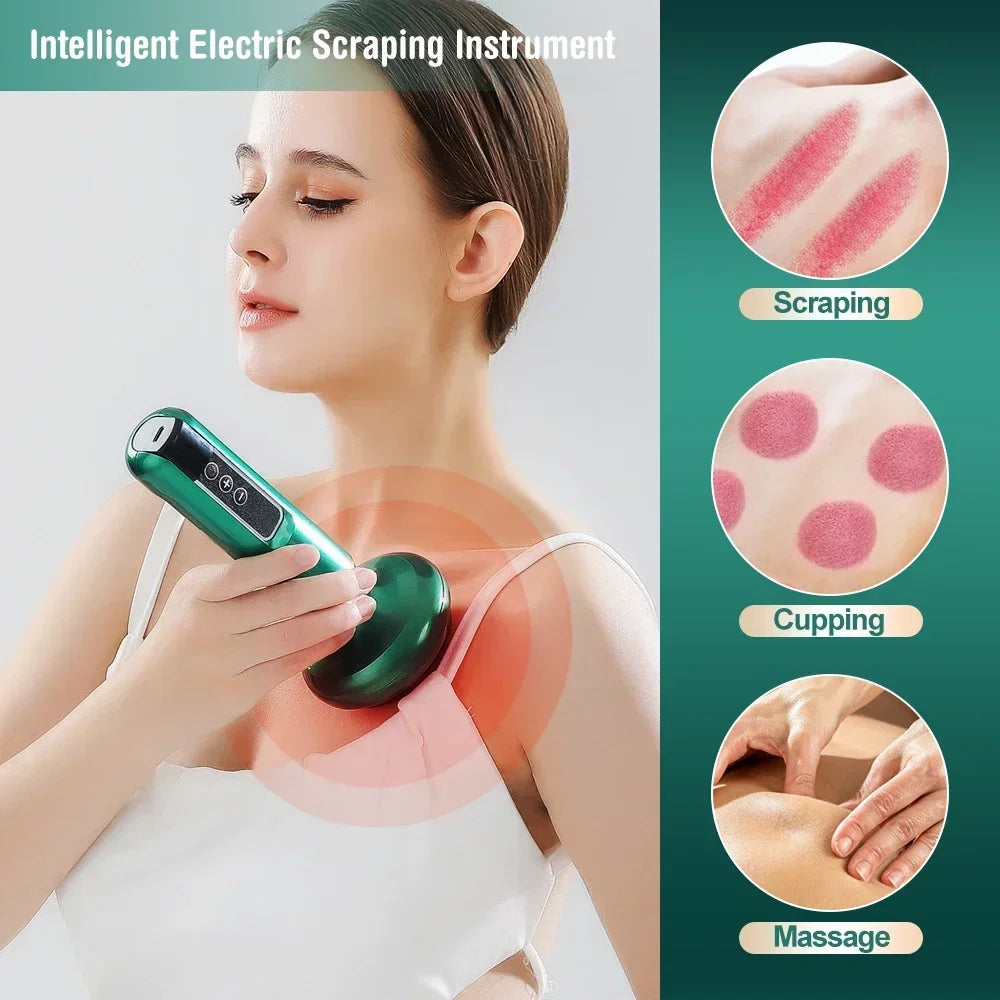 Tricolor Electric Gua Sha Massager – Anti-Cellulite Slimming Device