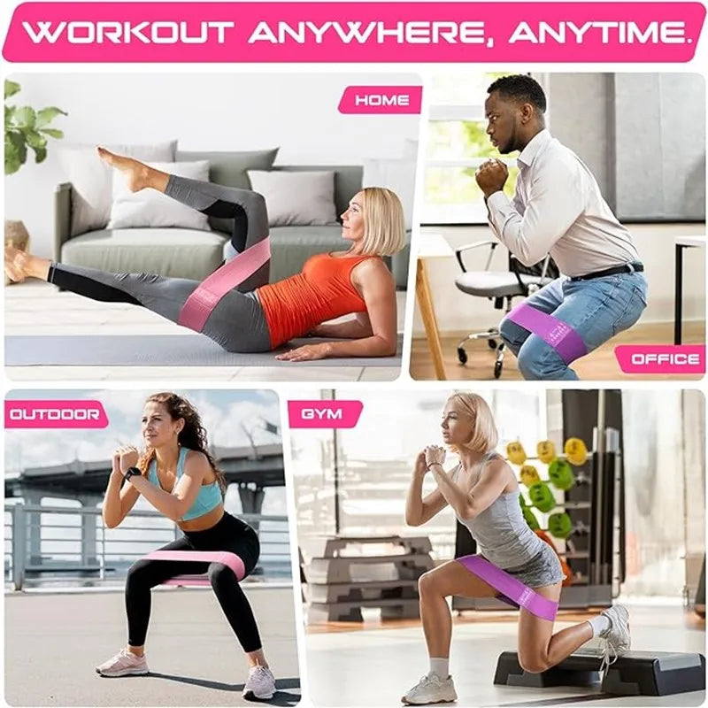 WorthWhile Hip Resistance Bands – Non-Slip Yoga & Workout Fitness Bands