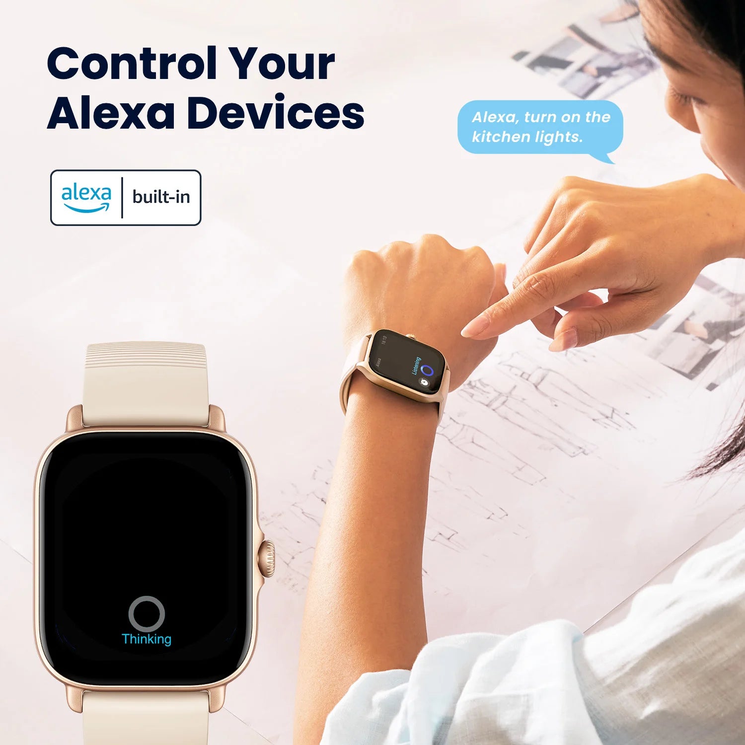 Amazfit GTS 4 Mini – Alexa Smart Fitness Watch