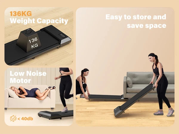 300LB Home Treadmill – 2.5HP 2-in-1 Walking & Running Machinee