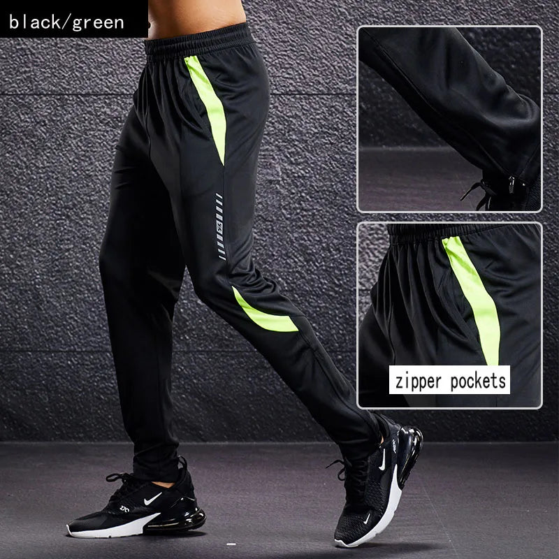 Men’s Sport Running Pants – Training Joggers with Zipper Pockets