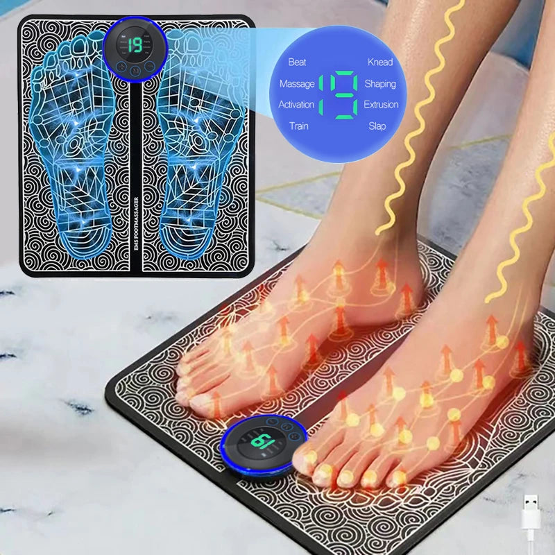 Electric Foot Massager Pad – Muscle Relaxation & Circulation Trainer