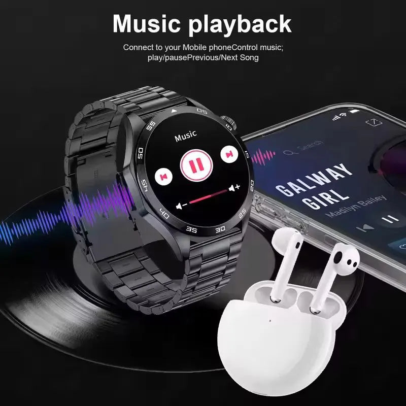 2025 Men’s Smartwatch – AMOLED GPS Bluetooth Call Watch