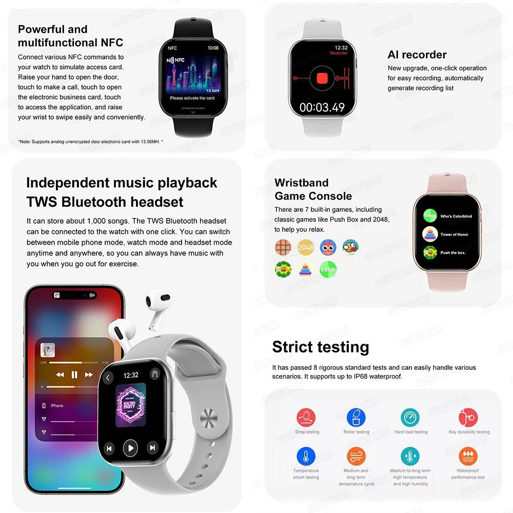 2025 Men’s Smartwatch Series 10 – AMOLED GPS Bluetooth Call Watch