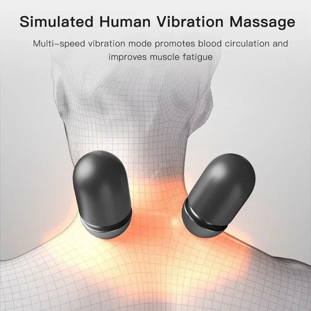 Electric Neck Massager Pillow – Heating & Vibration Cervical Support