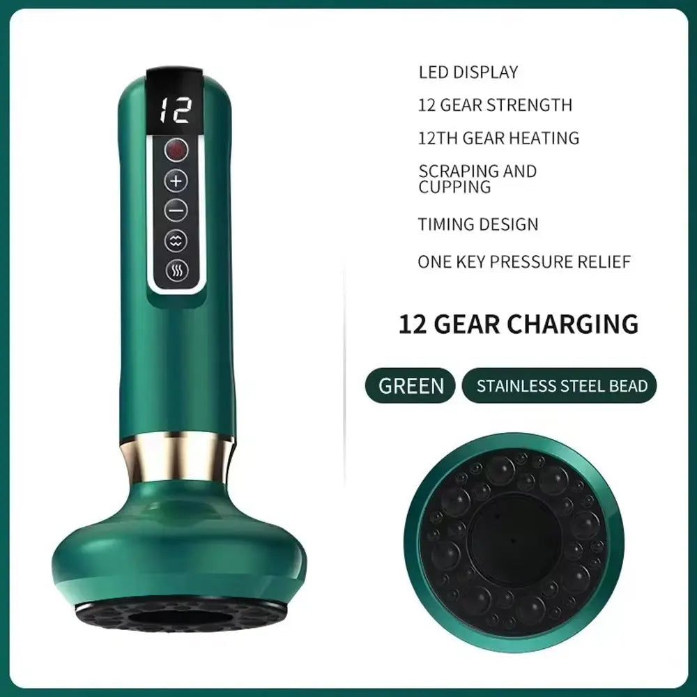 Tricolor Electric Gua Sha Massager – Anti-Cellulite Slimming Device