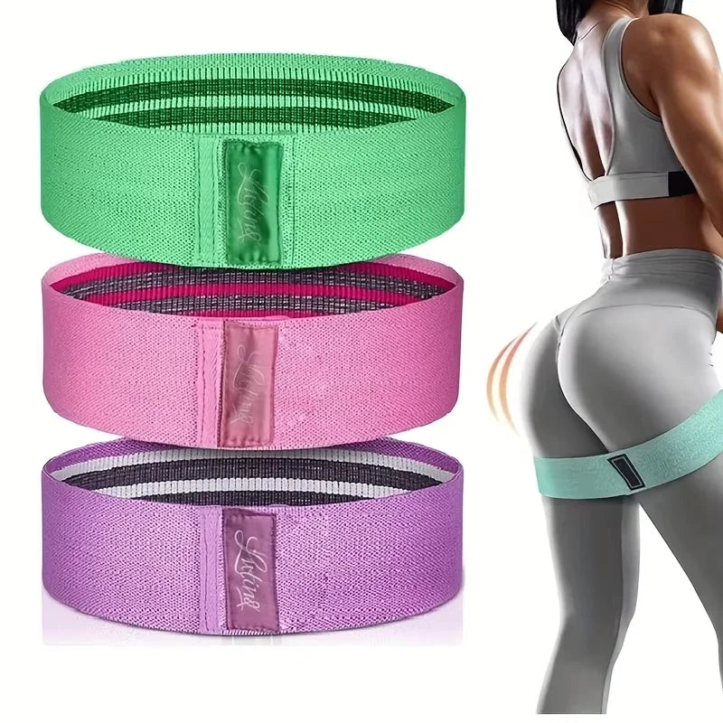 WorthWhile Hip Resistance Bands – Non-Slip Yoga & Workout Fitness Bands