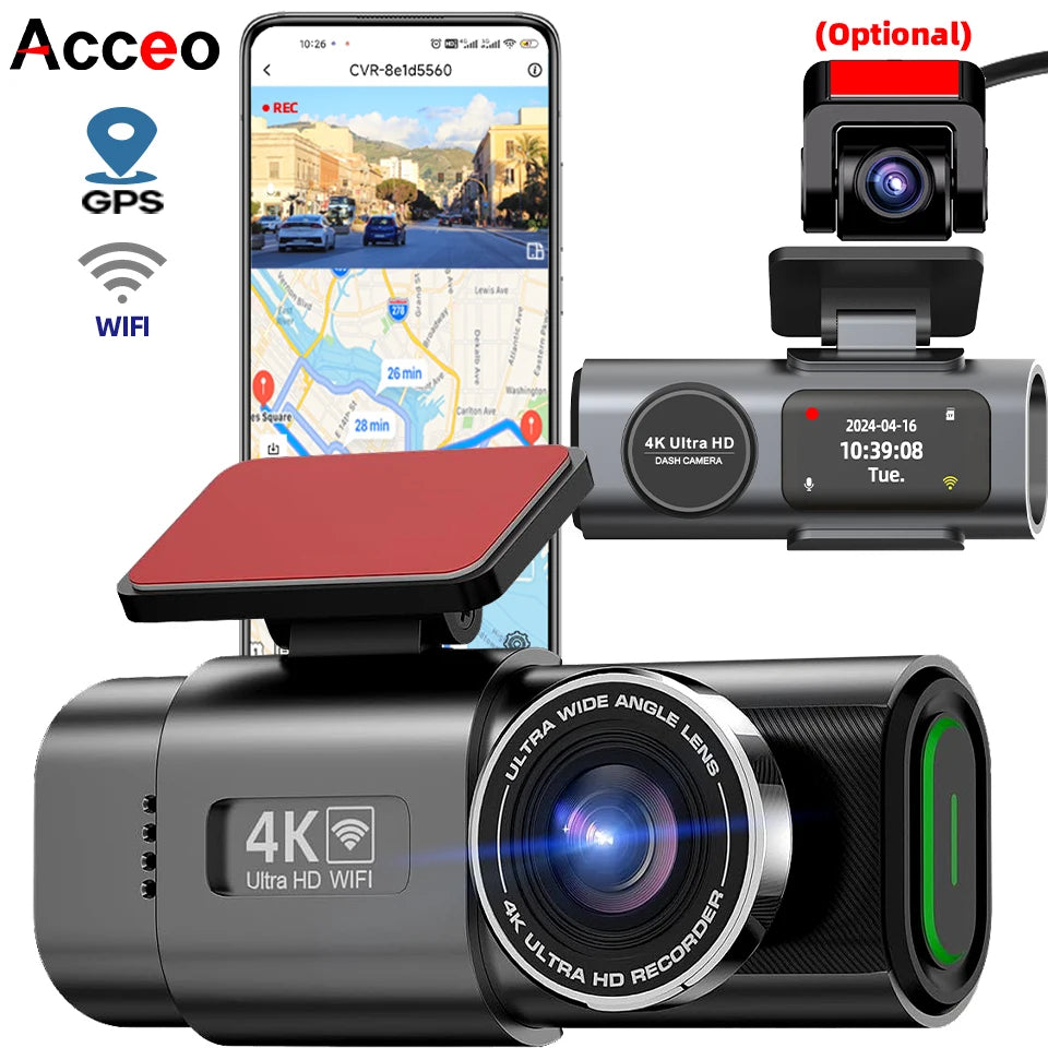 4K UHD Dash Cam – Wi-Fi GPS Night Vision DVR