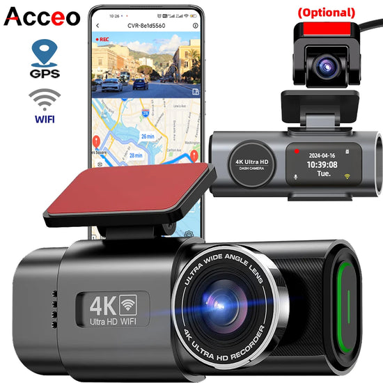4K UHD Dash Cam – Wi-Fi GPS Night Vision DVR