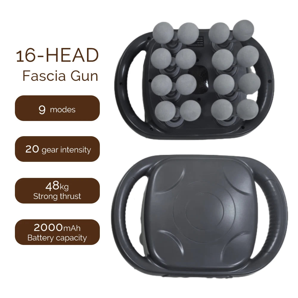 42-Head Fascia Massage Gun – High-Frequency Muscle Massager