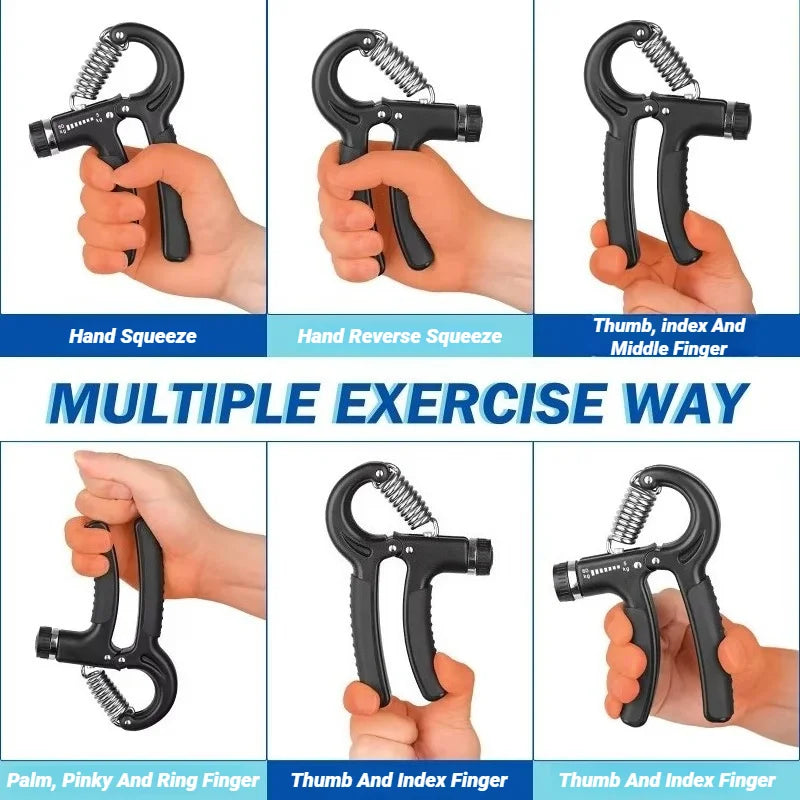 Hand Grip Strengthener – Adjustable 5–60KG Forearm & Finger Trainer