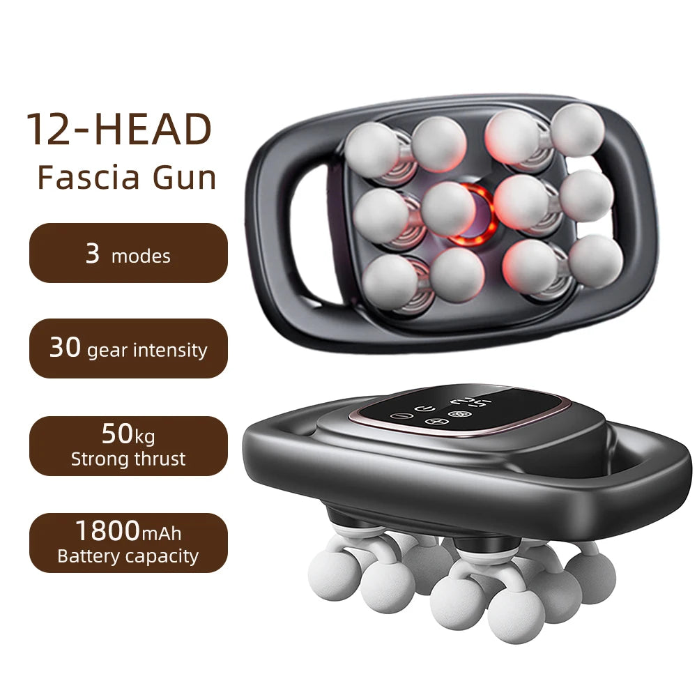 42-Head Fascia Massage Gun – High-Frequency Muscle Massager