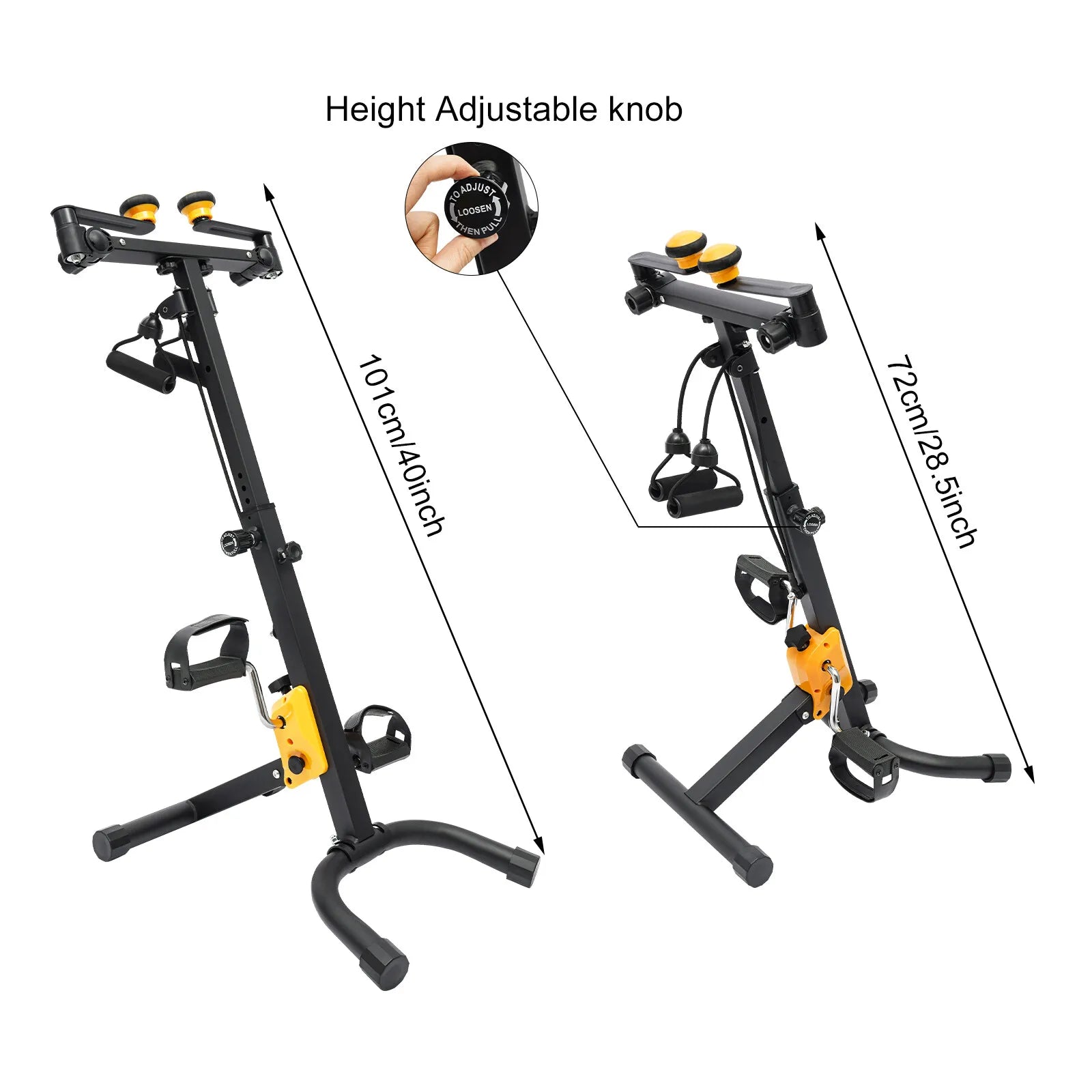 Foldable Pedal Exerciser – Adjustable Rehab Bike for Seniors