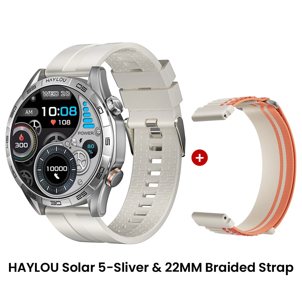 HAYLOU Solar 5 Smartwatch – AMOLED 60Hz Voice Call & Health Tracker