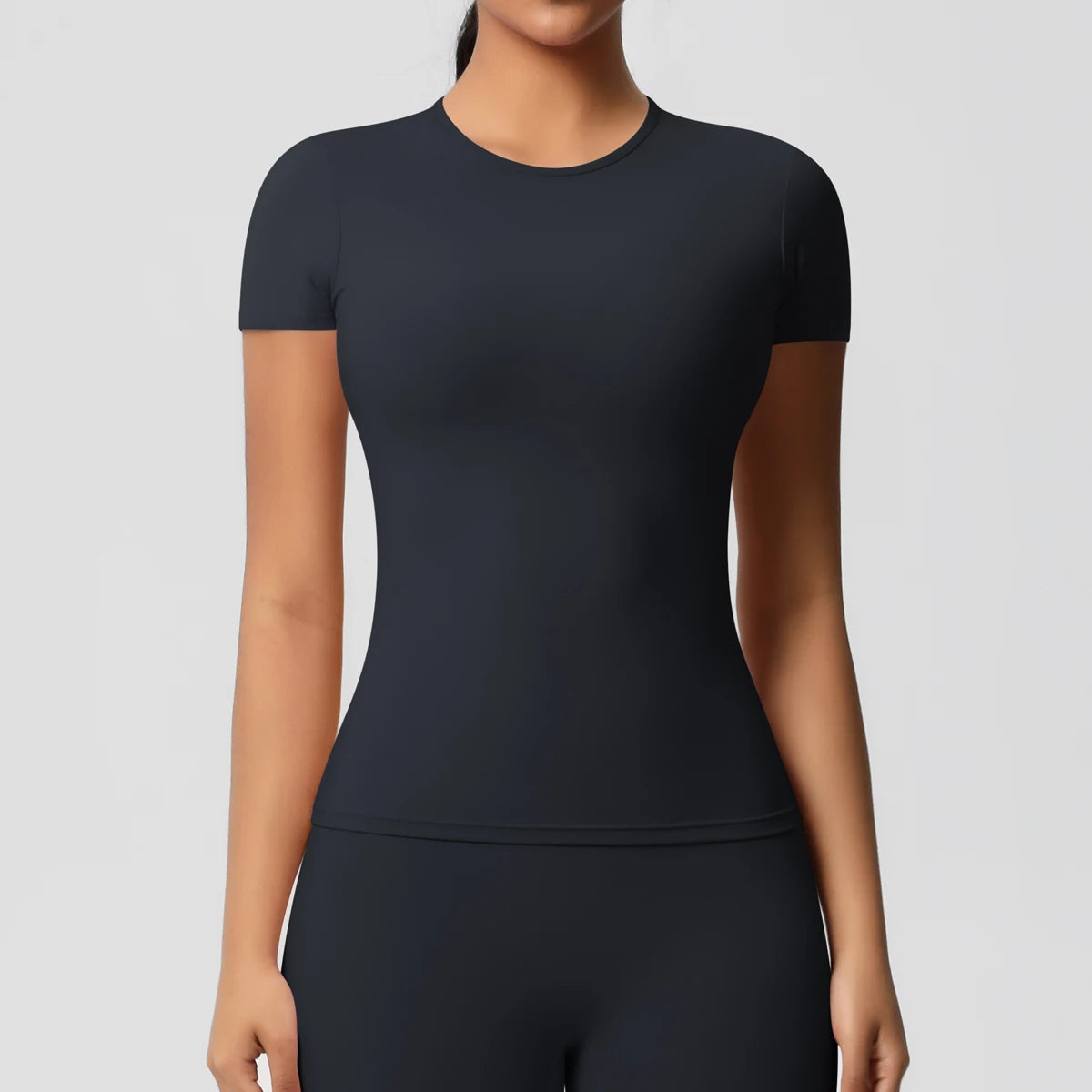 Women’s Dry Fit Sports Top – Breathable Elastic Gym T-Shirt