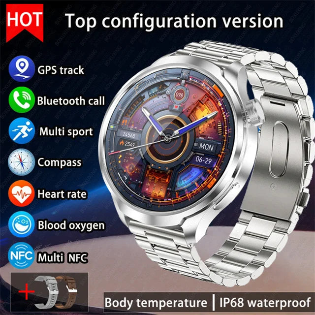 Huawei 1.85" Smartwatch – GPS, NFC & Bluetooth Fitness Tracker for Men