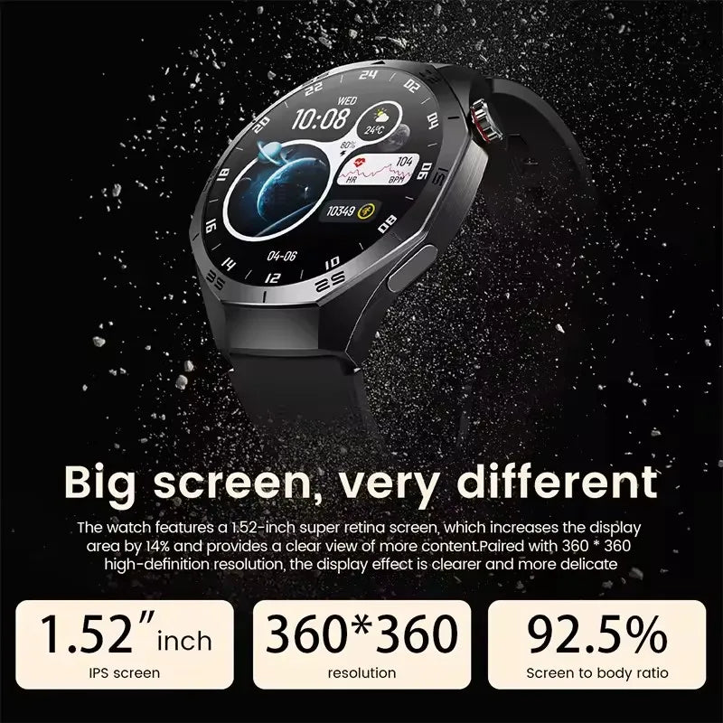 GUHUAVMI GT5 Pro Smartwatch – HD AMOLED GPS Heart Rate Tracker