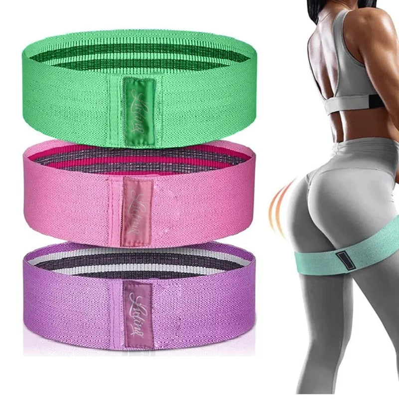 WorthWhile Hip Resistance Bands – Non-Slip Yoga & Workout Fitness Bands