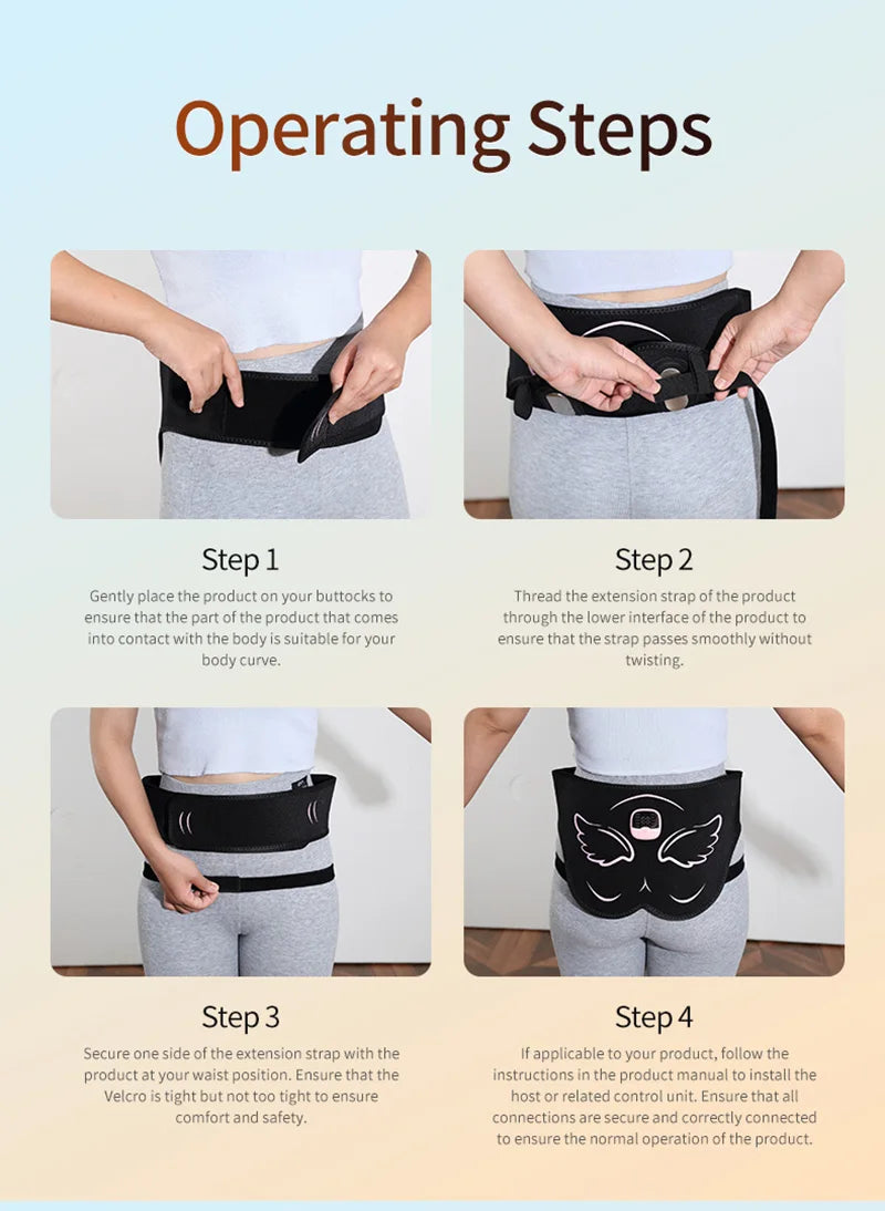 Electric EMS Butt Muscle Stimulator – USB Rechargeable Hip & Glute Trainer