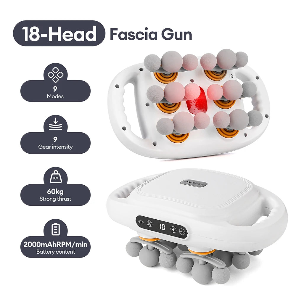 42-Head Fascia Massage Gun – High-Frequency Muscle Massager
